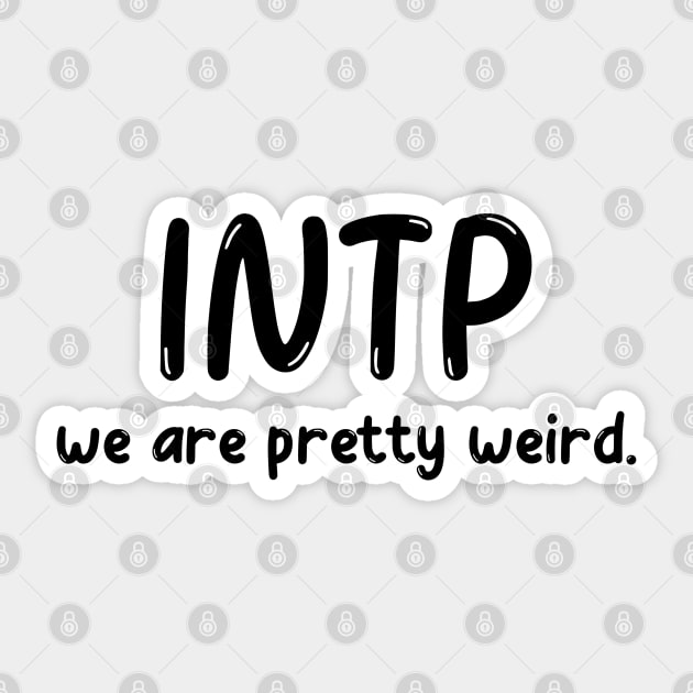 INTP Personality (MBTI) Sticker by JC's Fitness Co.